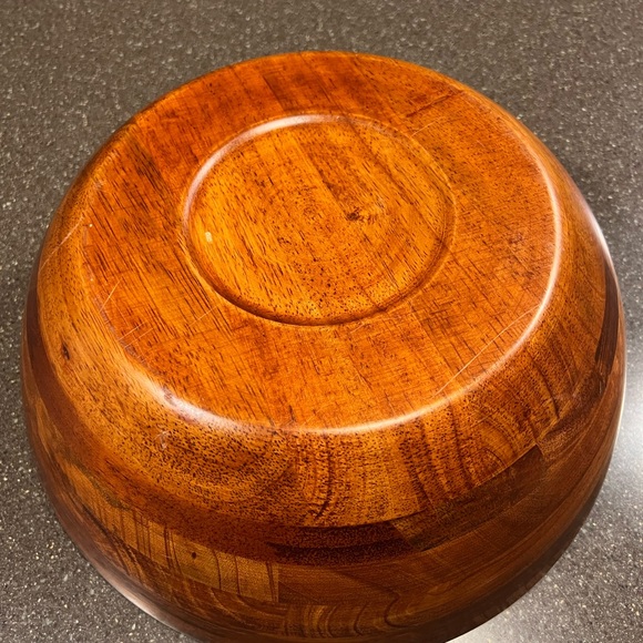 Extra Large 14” Wood Salad Bowl - Picture 3 of 4